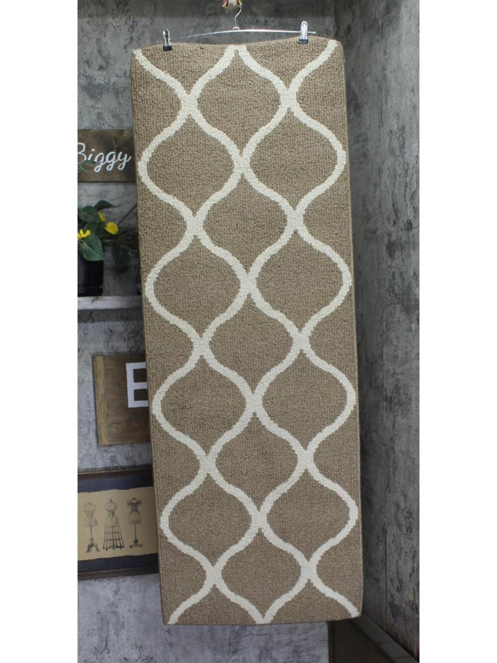 NEW Mohawk Washable Non-Skid Runner Area Rug Brown Mutli 21x60